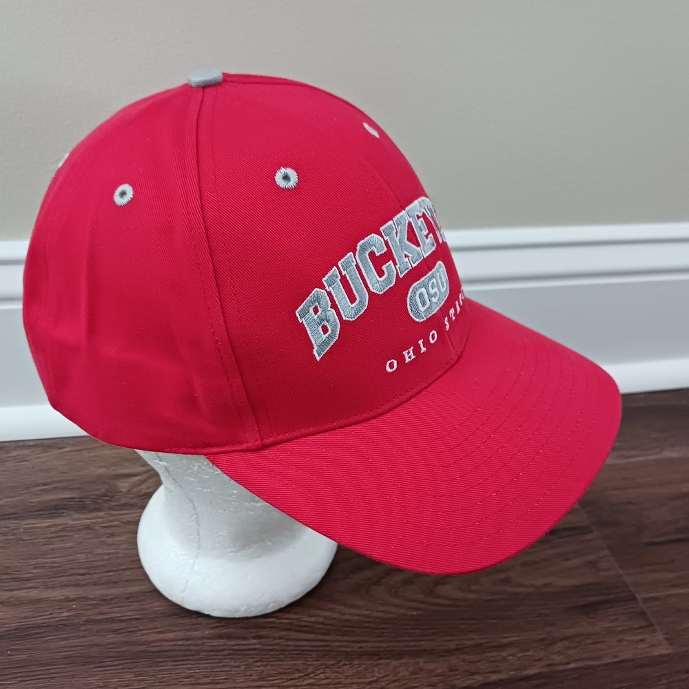 Ohio State Buckeyes Snapback Hat Red Twins Enterprise Lids OSU Mens Baseball Cap - Picture 3 of 8